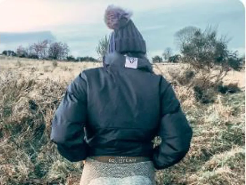 Eclat Equestrian Puffer Jacket - Navy-2